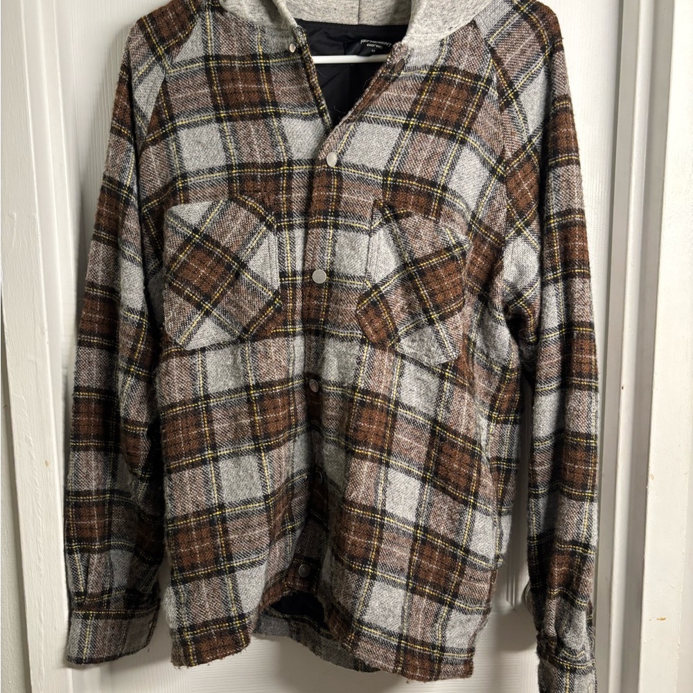 Hooded Flannel Shacket